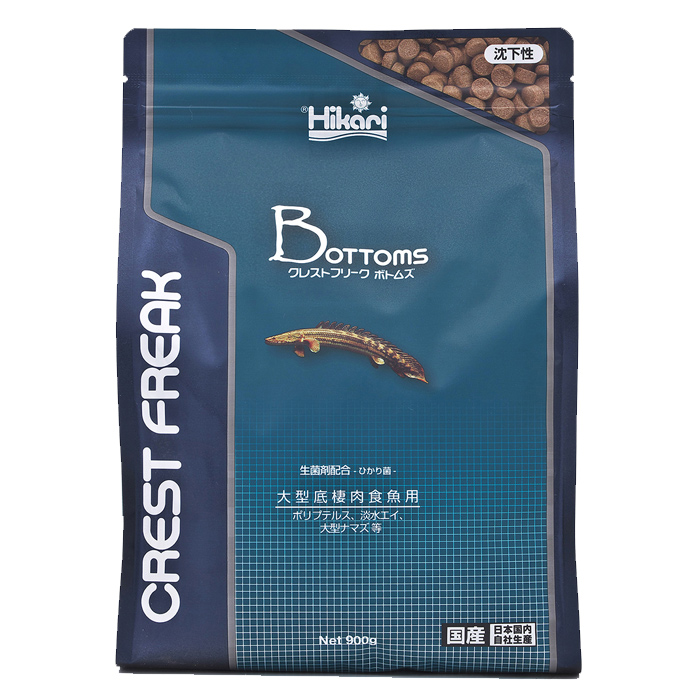 キョーリン 大型底棲肉食魚専用飼料 クレストフリーク ボトムズ 900g 魚のエサの商品画像