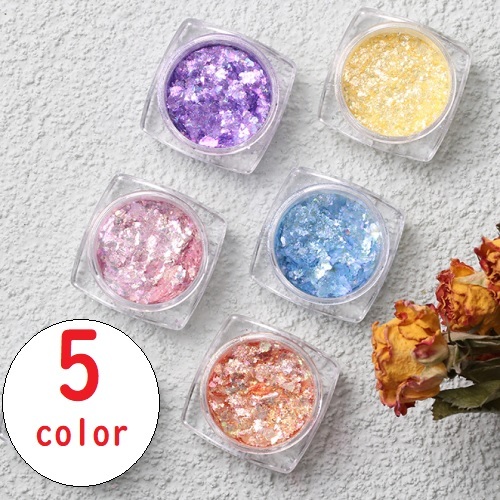 art-003 Japanese style nail art polarized light opal powder lame Aurora .5 color set 