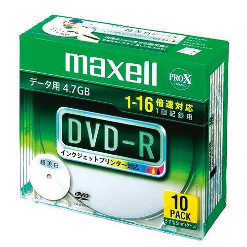 データ用DVD-R 16倍速 10枚 DR47WPD.S1P10S A×1