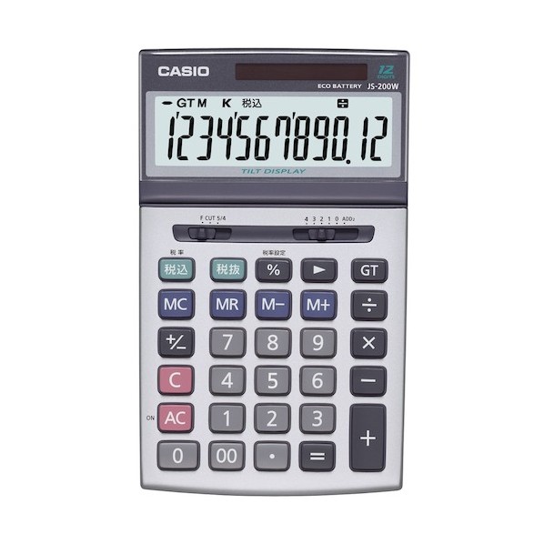 カシオ計算機 実務電卓 ジャストタイプ JS-200W-N ×1個の商品画像