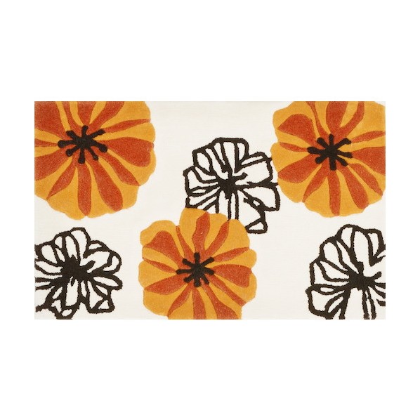 玄関マット 花柄 滑り止め付き マリア 50×80cmの商品画像