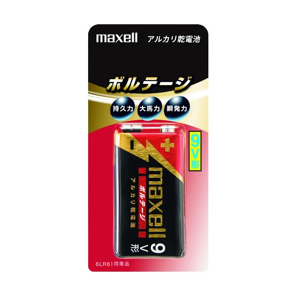 アルカリ乾電池 ボルテージ 9V形 1本パック×1個（9V 1本） 6LF22（T）1Bの商品画像