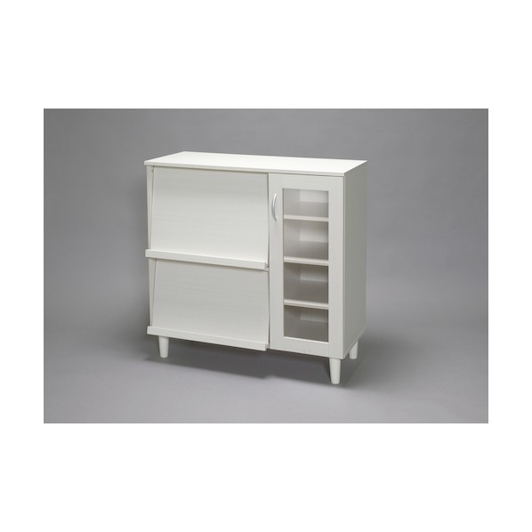 キッチンキャビネット W900×D425×H937mm KBN-9390 （オフホワイト）の商品画像