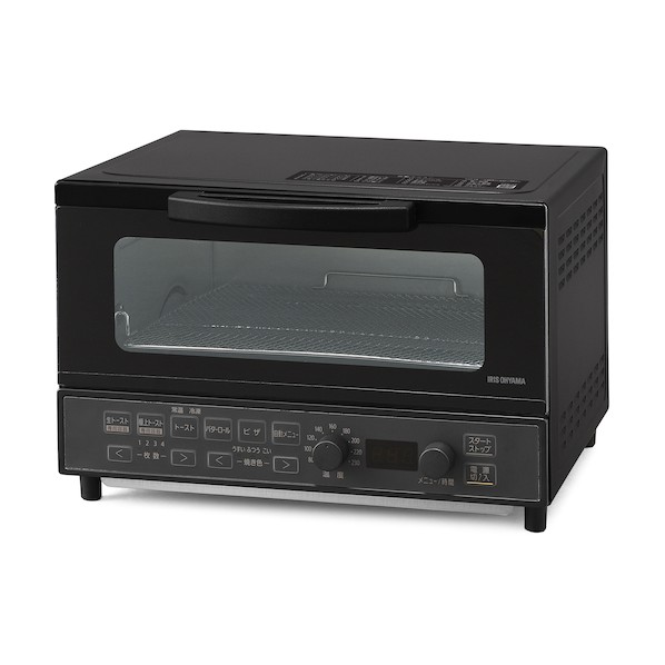 IRIS OHYAMA マイコン式オーブントースター MOT-401-B （ブラック