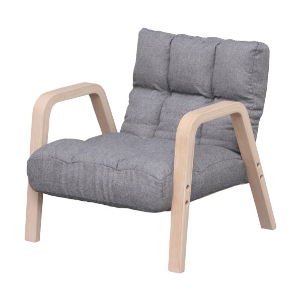 ウッドアームチェア Sサイズ W530×D570×H520×SH260mm WAC-S （グレー）の商品画像