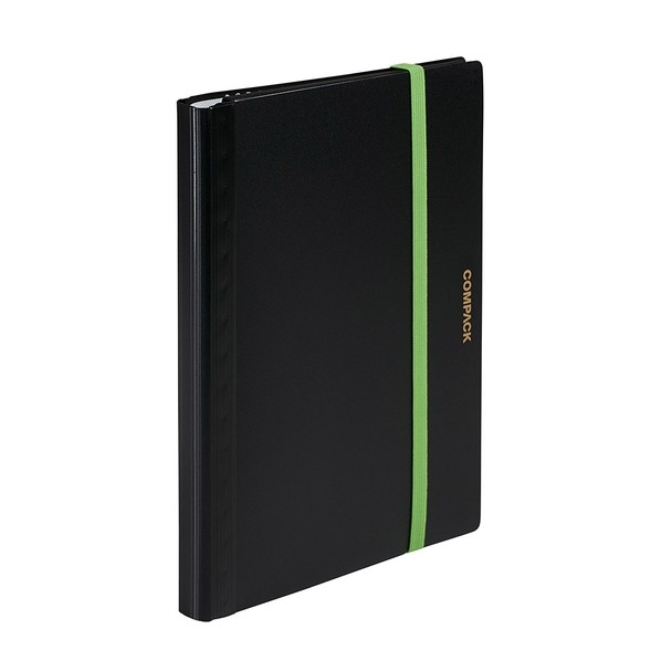 KING JIM 二つ折りクリアーファイル コンパック（ブラック）1冊 5894H クリアファイルの商品画像