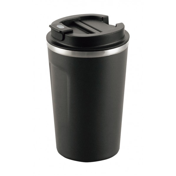 cococafe -ココカフェ- （パウダーコート） 蓋付き真空二重タンブラー 400ml （チャコール） CC-40Cの商品画像