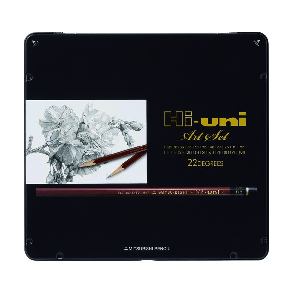 三菱鉛筆 ハイユニ アートセット 6角軸 （22硬度セット） HUASの商品画像