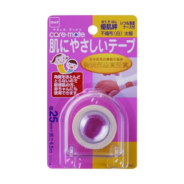 ニトムズ ケアメイト 優肌絆 不織布 太 25mm × 4.5m 1巻入 N1340 （白）の商品画像