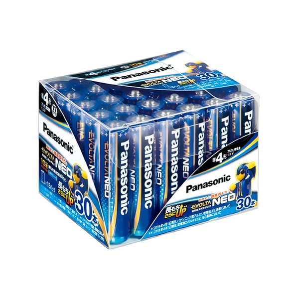アルカリ乾電池 エボルタネオ 単4形 30本パック×1個（単4形 30本） LR03NJ/30SHの商品画像