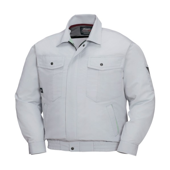 綿ポリ混紡交織空調服 XE98007-20-L Lサイズ （グレー）の商品画像