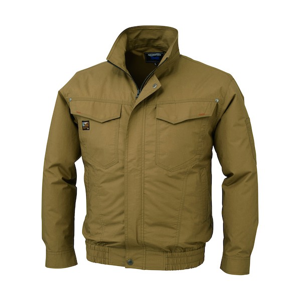 ジーベック 空調服 長袖ブルゾン KU91400-K20-L キャメル （Lサイズ） 電動ファン付きウエアの商品画像