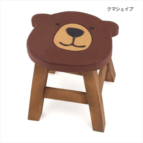 トモ・コーポレーション ウッドスツール W260×D230×H230～260mm （クマシェイプ） スツールの商品画像