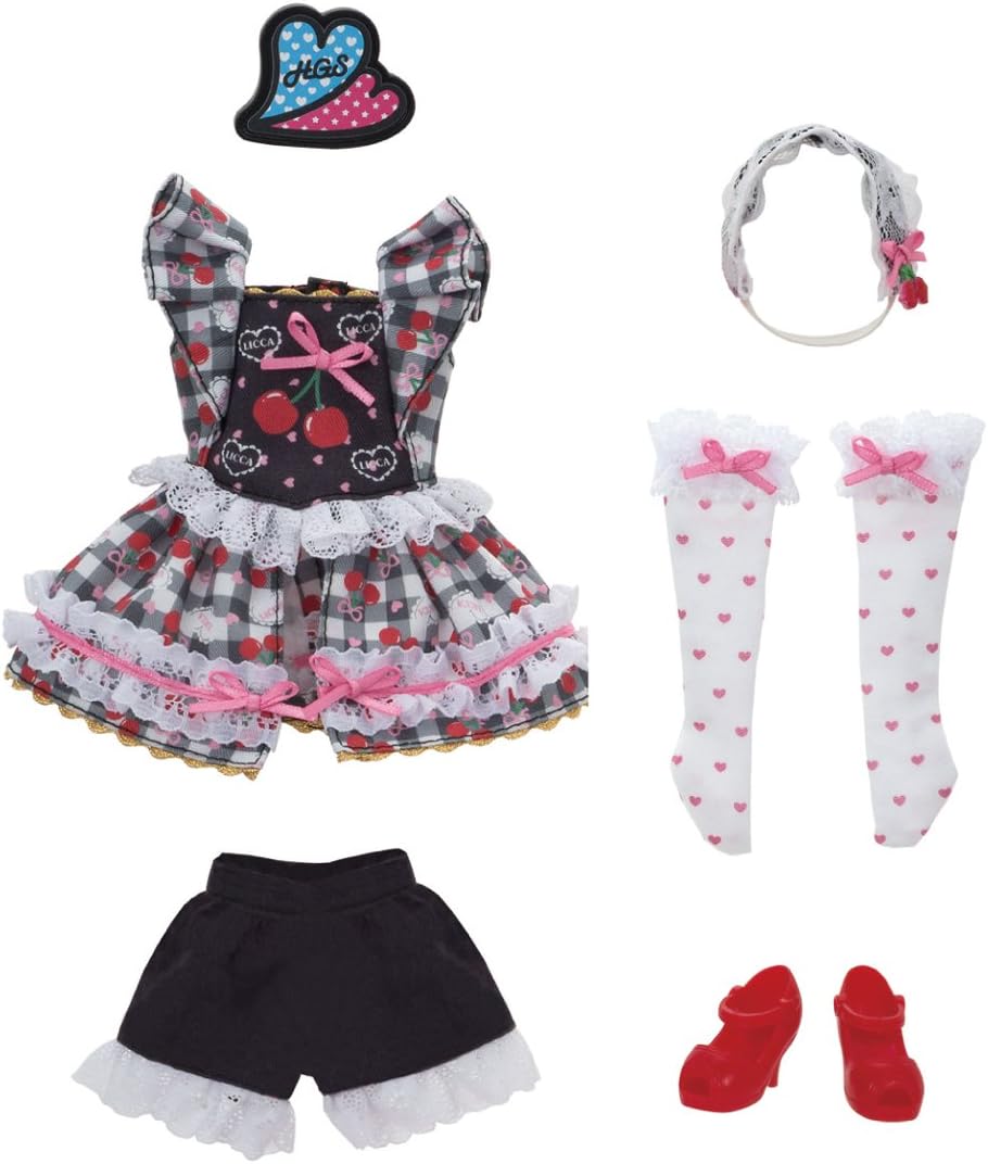 タカラトミー リカちゃん 原宿ガールズスクールコーデドレスセット CHERRY BERRY チェリーハートの商品画像
