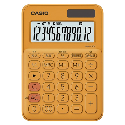 * Casio calculator Mini Just 12 column ( orange )