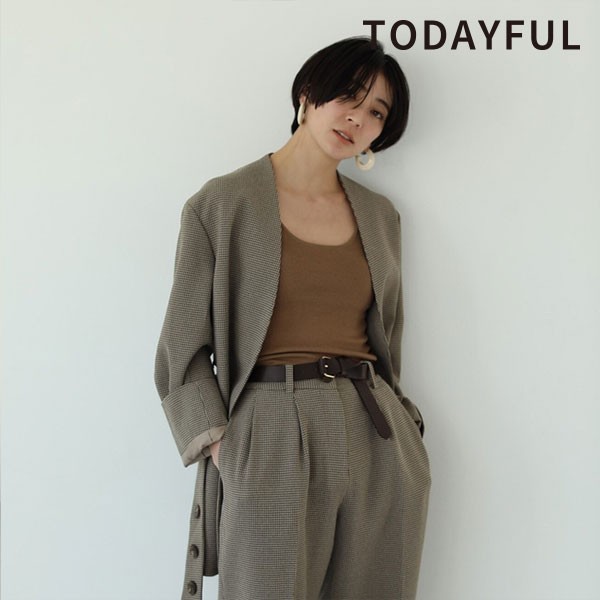 TODAYFUL - 新品未使用 Collarless Belt Jacket TODAYFUL 新着アイテム