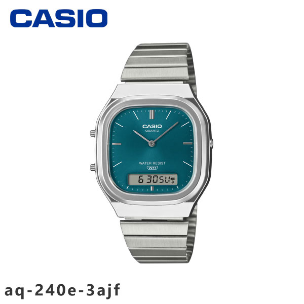 CASIO CASIO CLASSIC AQ-240E-3AJF ブルーグリーン メンズ腕時計 - 最