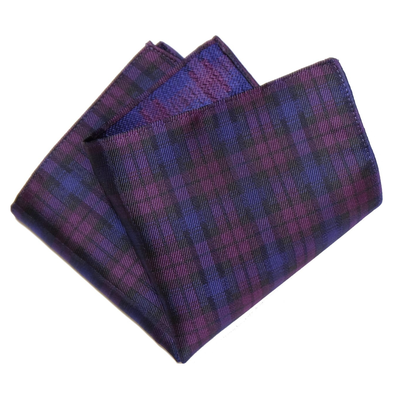  pocket square шелк формальный бизнес casual tartan в клетку фиолетовый лиловый сделано в Японии шелк запад . тканый почтовая доставка dplus arts