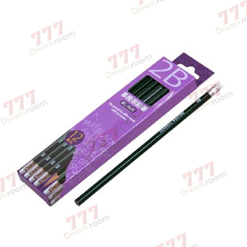 seiwa-pro 事務用鉛筆消しゴム付 12本入（2B） 32-776 ×1セット 鉛筆の商品画像