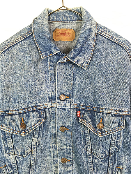  б/у одежда 80s USA производства Levi's 70507-4813 4 карман голубой Denim Tracker жакет G Jean M