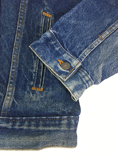  б/у одежда 80s USA производства Levi's 71506-0216 4th карман есть темно синий Denim Tracker жакет G Jean длинный длина 44L