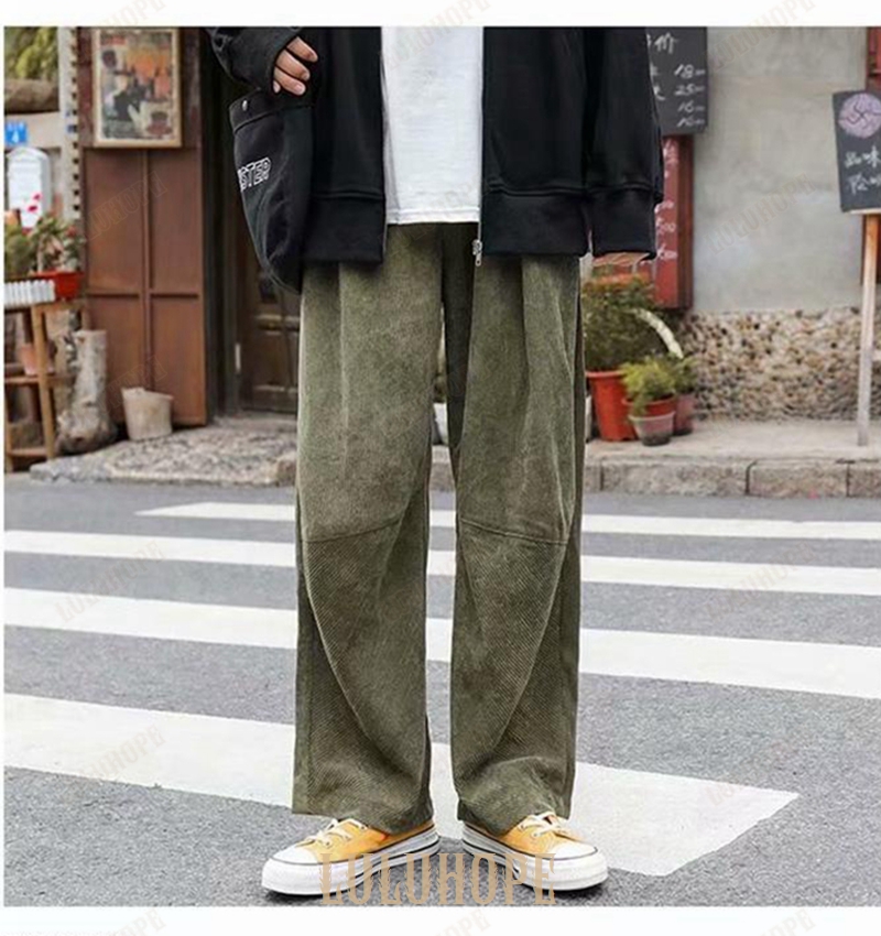 shef pants wide pants corduroy men's work pants Easy pants bottoms plain easy casual dressing up ko-te