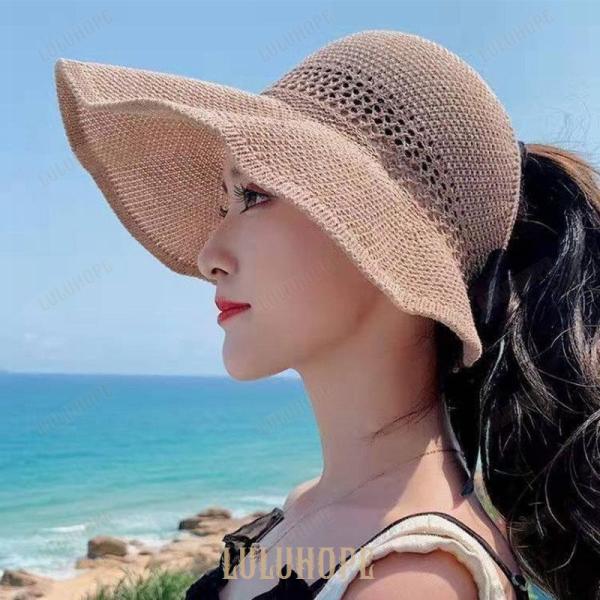  шляпа женский соломинка шляпа соломенная шляпа складной выгоревший на солнце участок предотвращение UV cut УФ фильтр колпак лента модный 20 плата 30 плата 40 плата 