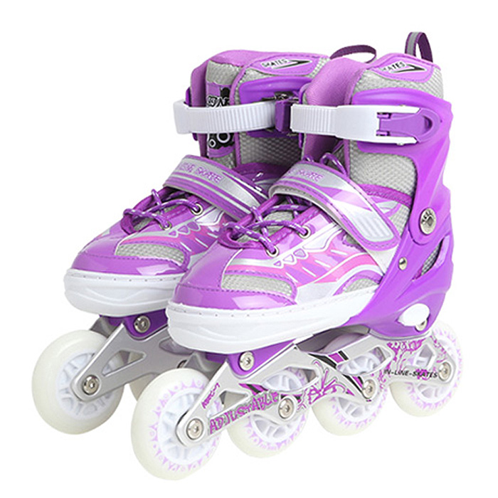 inline skates child Junior shines Wheel roller blade roller skate Kids Junior for size adjustment possible purple 