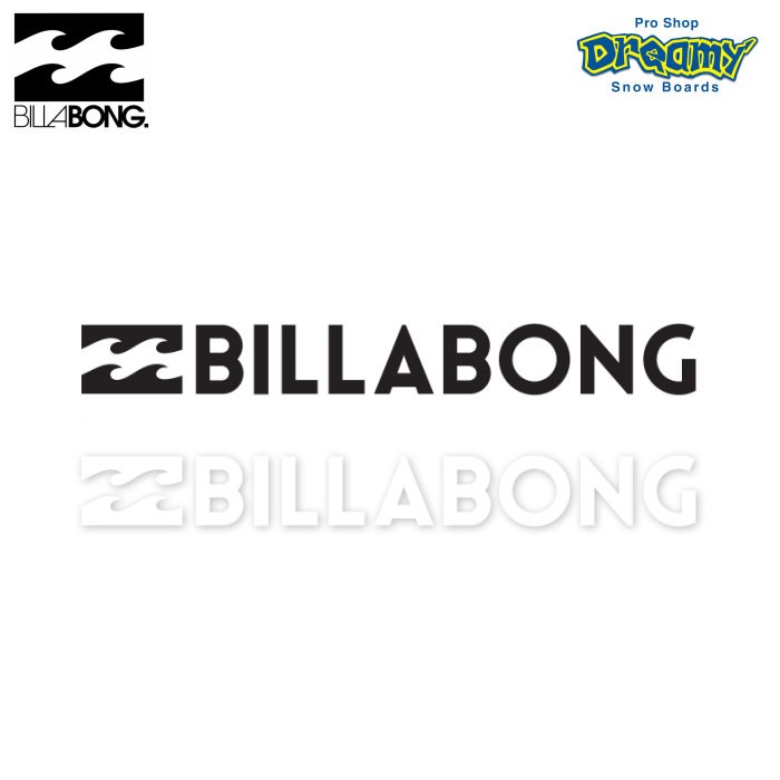 BILLABONG W220mm стикер STICKERS разрезной B00S11 BLK WHT Logo SPRING/SUMMER стандартный товар 