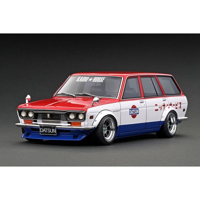 ミニカー Datsun Bluebird 510 Datsun Bluebird (510) Wagon Red/White/Blue (ミニカー) - ホビー
