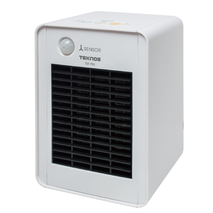 テクノス 消臭ミニセラミックヒーター人感センサー付 700W TST-708（ホワイト）の商品画像