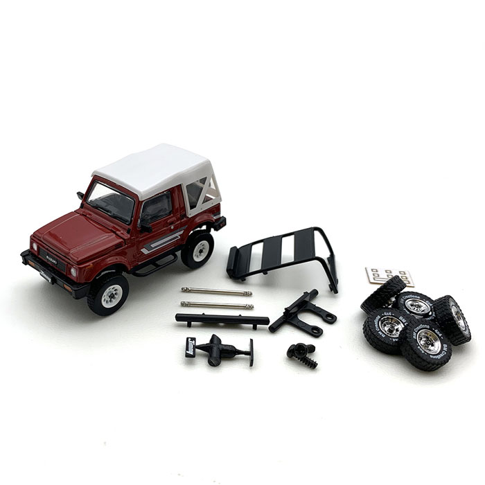 ビー・エムクリエイションズ スズキ ジムニー （SJ413） レッド RHD （1/64スケール ダイキャスト 64B0166） おもちゃのミニカーの商品画像