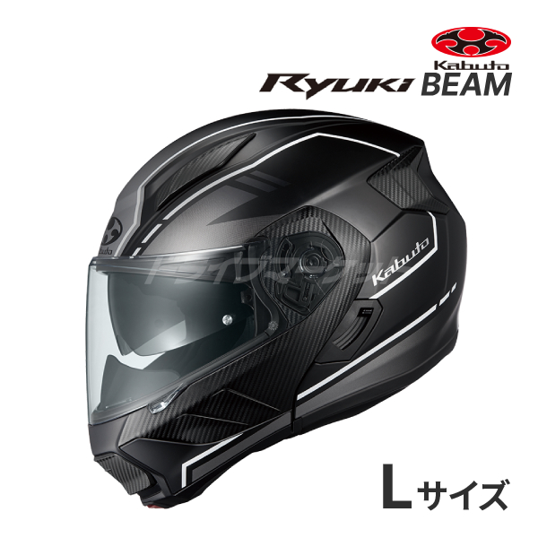 OGK Kabuto RYUKI BEAM Lサイズ（59-60cm） ブラックレッド バイク用