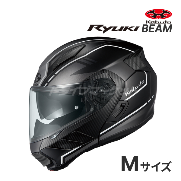 1月20日出荷】OGK Kabuto RYUKI BEAM ブラックレッド M(57-58