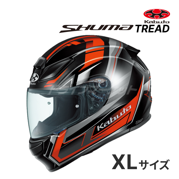 OGK Kabuto SHUMA TREAD XLサイズ（61-62cm） ブラックレッド バイク用