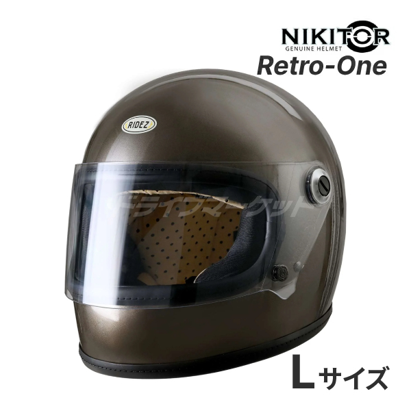RIDEZ（バイク） Retro-One Mサイズ（57-58cm） GLOSS BLACK NIKITOR