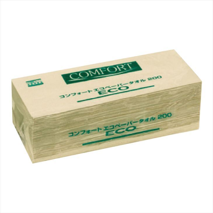  комфорт eko бумага полотенце 20037181(200 мой X42 упаковка )37181(200 мой X42 упаковка )(24-8802-00)[ сделано в Японии бумага kresia]200 листов ×42 пакет [1 единица измерения ]