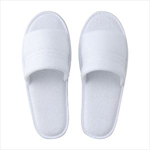 テンダイ 使い捨てパイルスリッパ 約24～27.5cm ホワイト 1セット（5足入）の商品画像