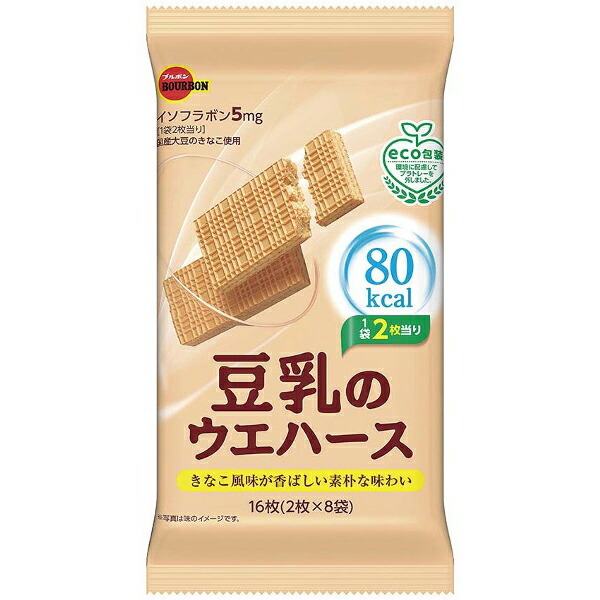 ブルボン 豆乳のウエハース 16枚 （2枚×8袋入）×6袋の商品画像