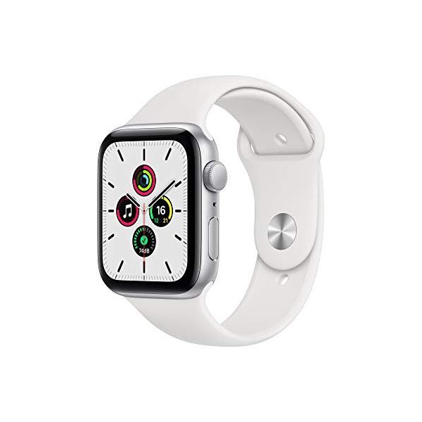 Apple Apple Watch SE GPSモデル 44mm シルバーアルミニウムケースとホワイトスポーツバンド MYDQ2J/A Apple Watch Apple Watch SE（第1世代） スマートウォッチ本体の商品画像