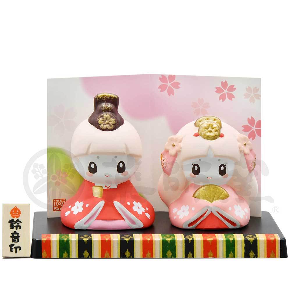  doll hinaningyo compact ceramics small pretty hinaningyou /.. dream Sakura bell sound ./ miniature the first .... sama ... sama . decoration 