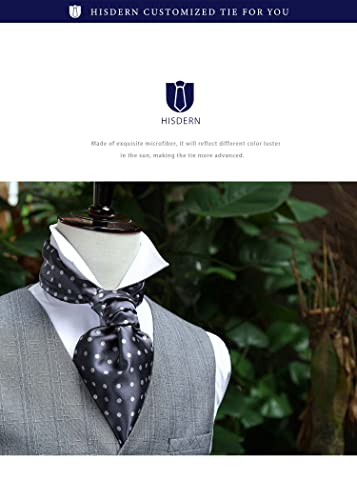 [histen] ascot tie men's silk dark gray gray neka chief formal scarf green man peiz Lee wedding...