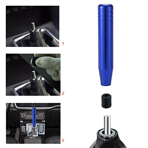 Lunsom 180mm aluminium shift knob car shift lever knob extension AT . manual car applying does ( blue )