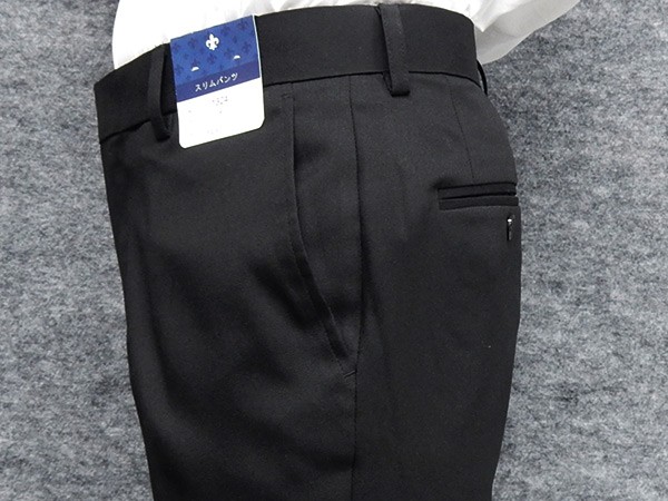  through year slim no- tuck pants black / plain family laundry possibility business slacks OS1324-1