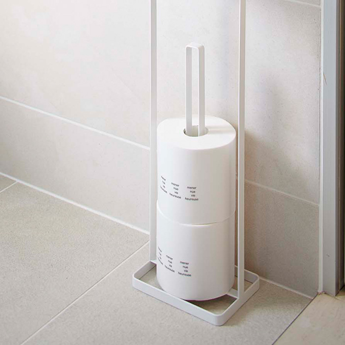  tray attaching toilet to paper stand tower tower Yamazaki real industry stylish toilet to paper storage tabletop slim toilet rack 7739 7740