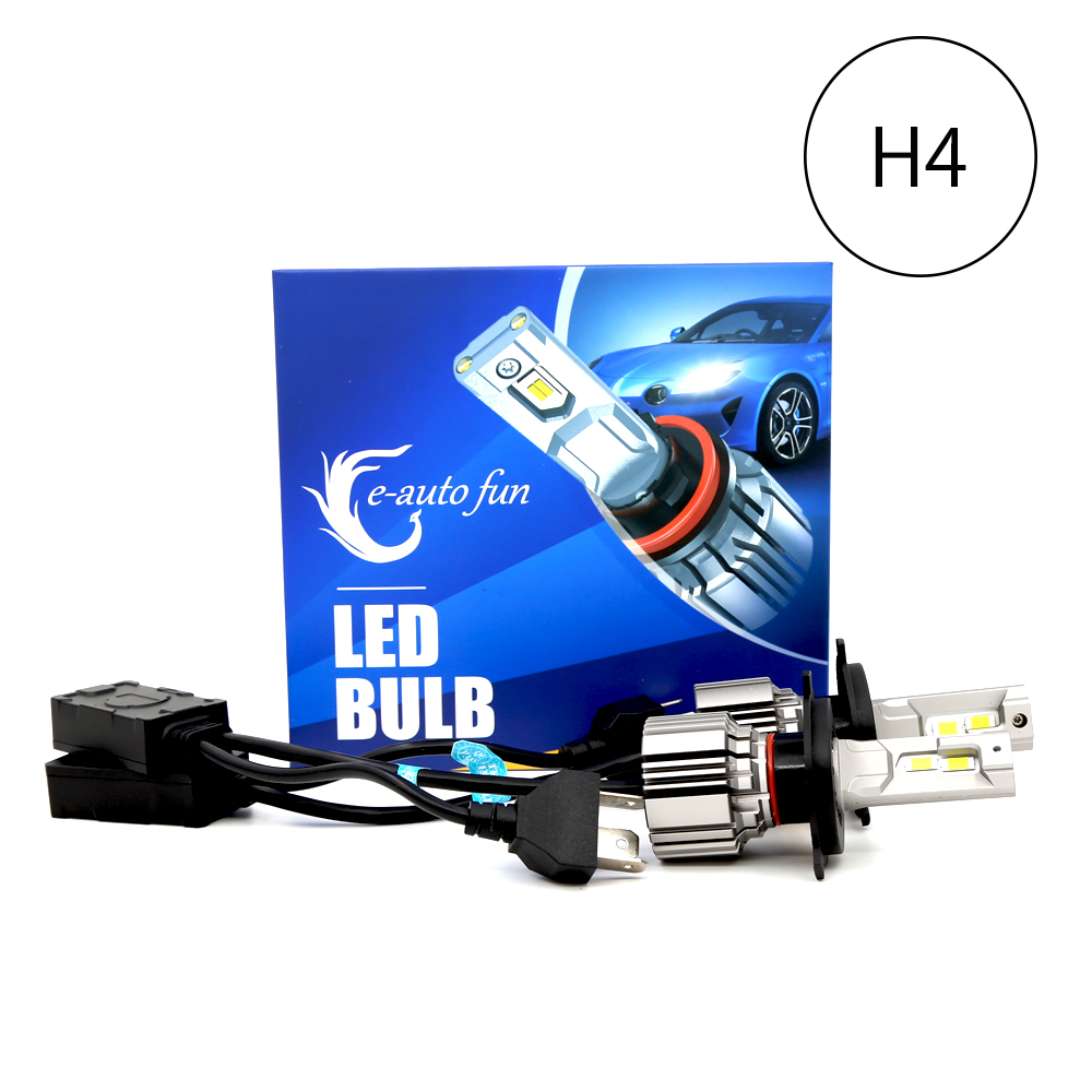 e-auto fun e-auto fun LEDヘッドライト （LM-S6） H4 Hi/Lo切替 DC12V 16000ルーメン 6000K ホワイト 車検対応 光軸調整可 2本セット LM-S6-H4 LEDの商品画像