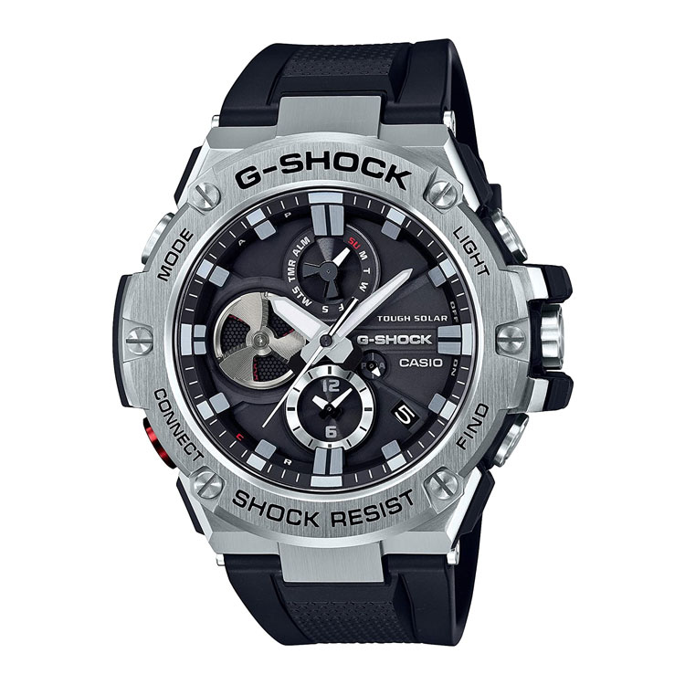 CASIO G-SHOCK G-STEEL Bluetooth®搭載タフネスクロノグラフ GST-B100D-1AJF カシオ G-SHOCK G-STEEL Bluetooth搭載タフネスクロノグラフ GST-B100