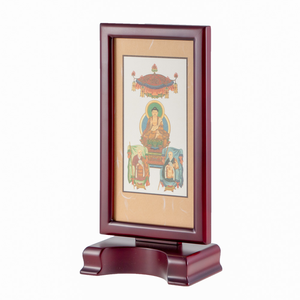  family Buddhist altar hanging scroll new century axis rose ... three .. small 