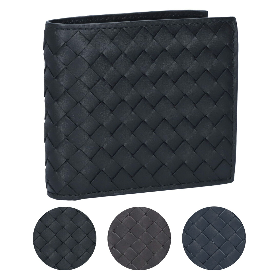 BOTTEGA VENETA イントレチャート VN コインケース付き二つ折りウォレット 193642 V4651 1000 （ネロ） メンズ二つ折り財布の商品画像