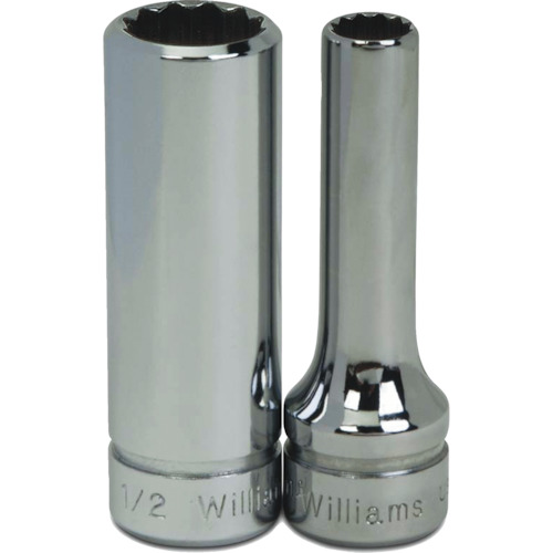  Snap-on JHWBD-1216 WILLIAMS 12 angle 3/8 Drive deep socket against side size 1/2 -inch high polish chrome finish JHWBD1216